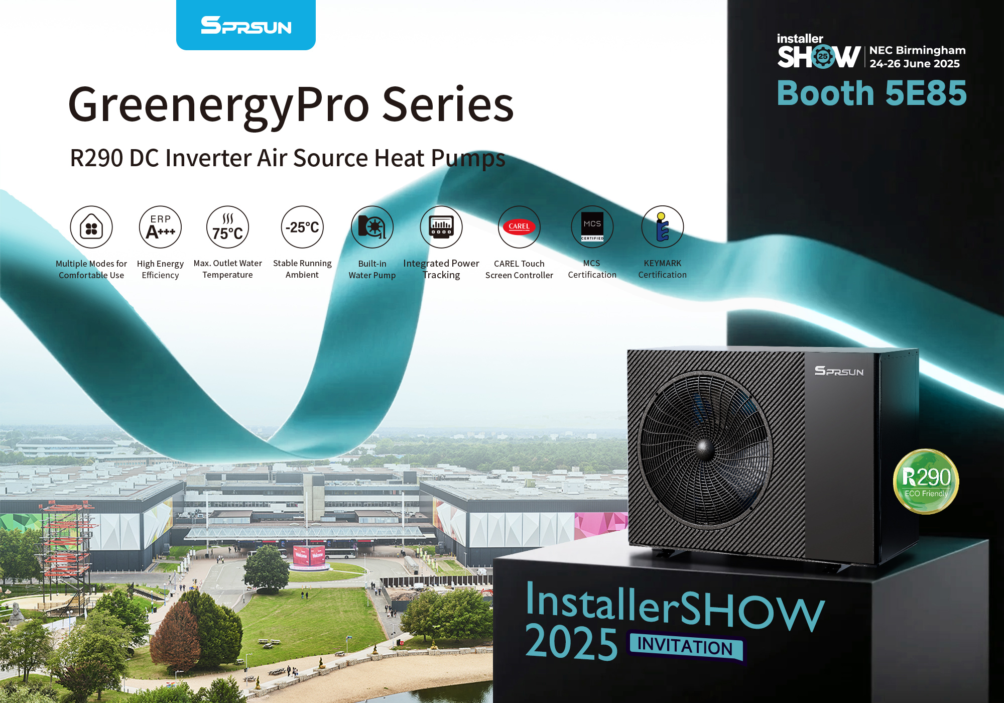 R290 DC Střídač zdrojové tepelné čerpadlo vzduchu