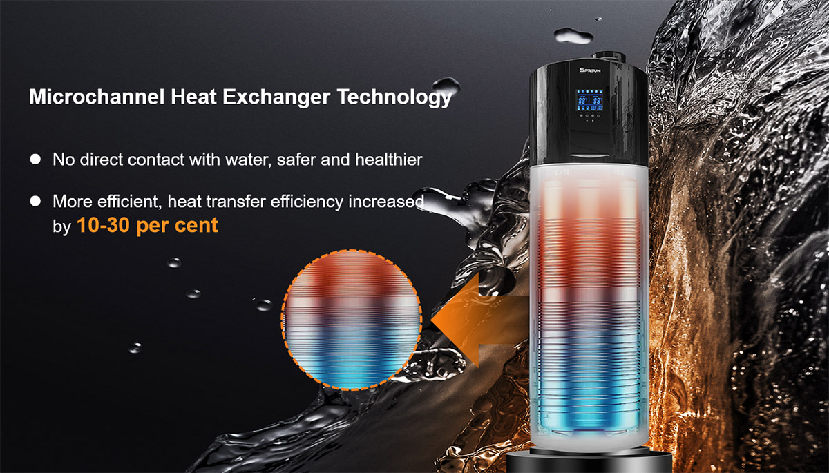 R290 Technologie tepelného výměníku tepelného čerpadla řady AquaHero pro užitkovou vodu