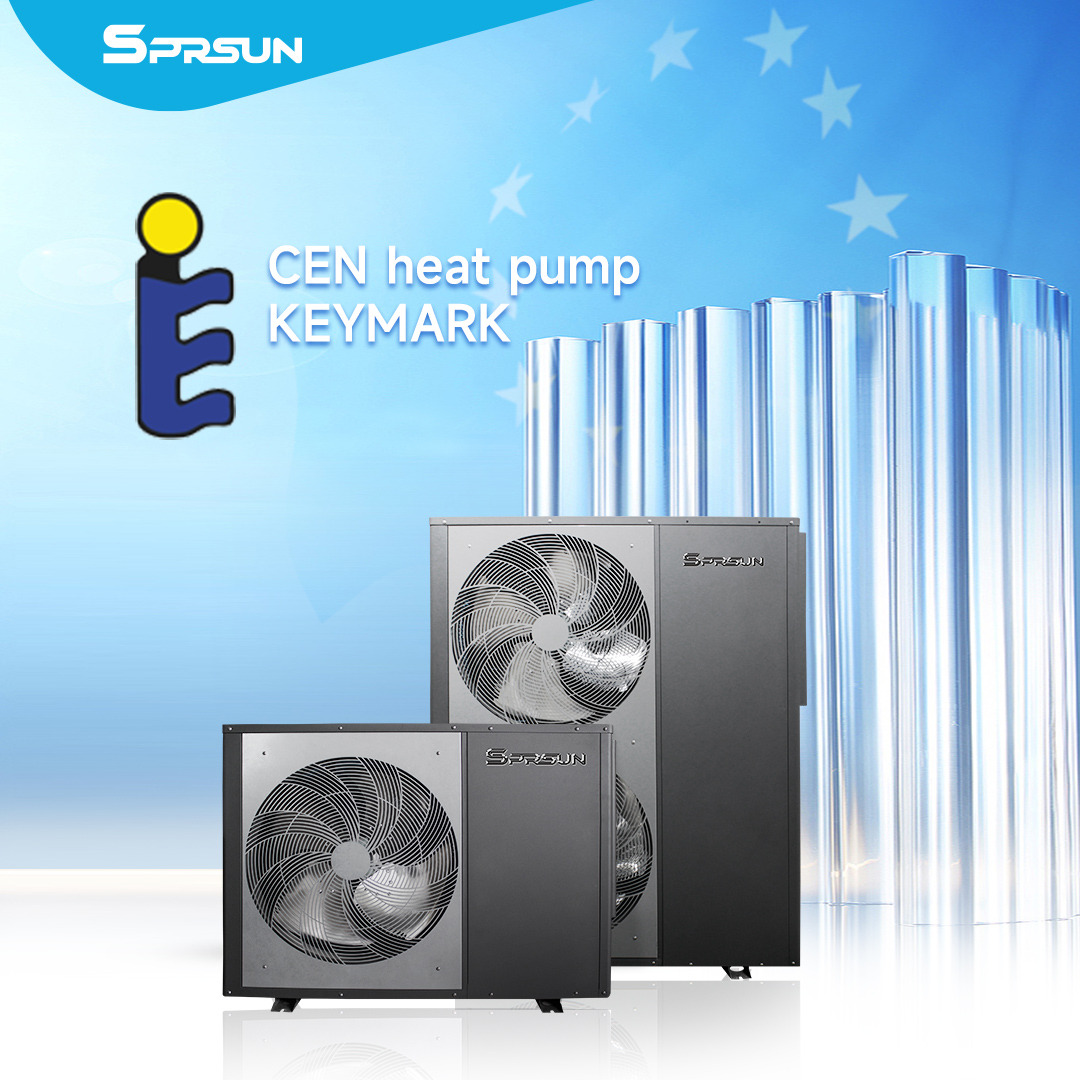 SPRSUN Invertorová tepelná čerpadla se vzduchovým zdrojem R32 EVI DC získala certifikaci KEYMARK